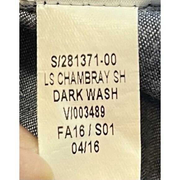 Old Navy Chambray Shift Tunic Dress Pullover 1/2 Button Up Long Sleeve Blue Sz S - Picture 8 of 8